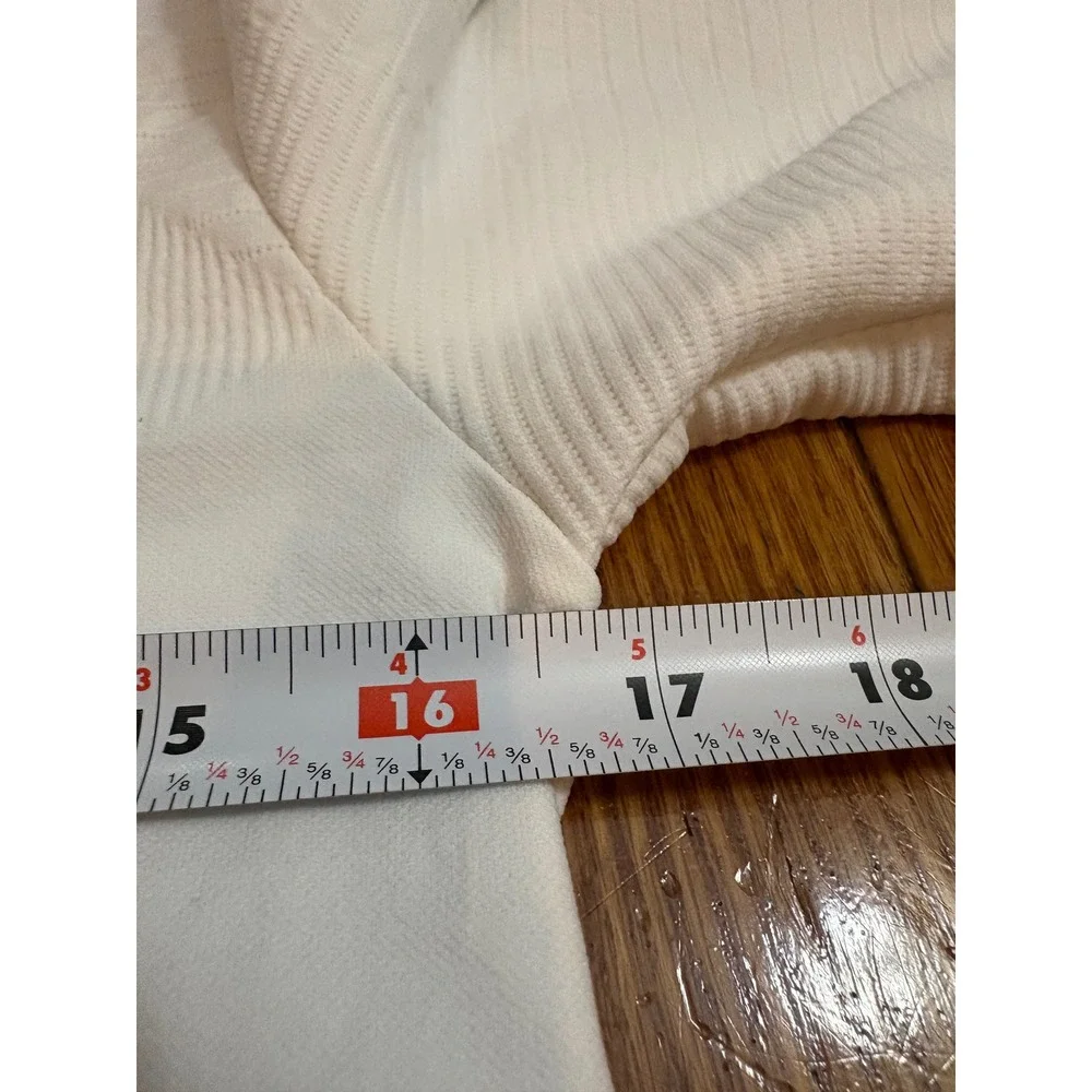 Athleta White Seamless Turtleneck Long‎ Sleeve Thumbhole Top Small Portugal